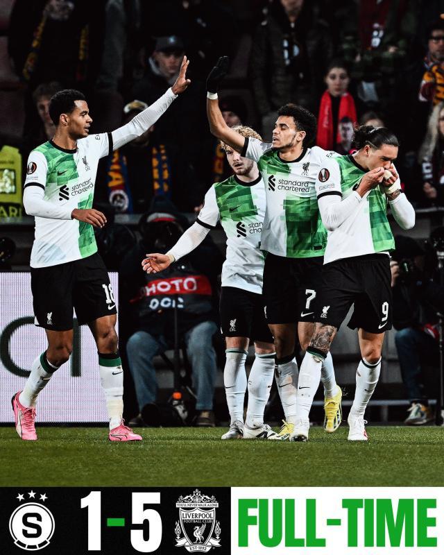 【欧联】多点开花，利物浦客场5-1大胜